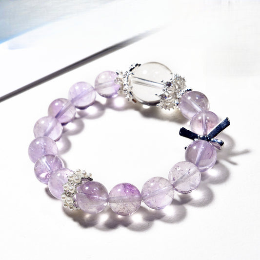 Lavender Amethyst Bowknot Style Good Luck Wealth Style