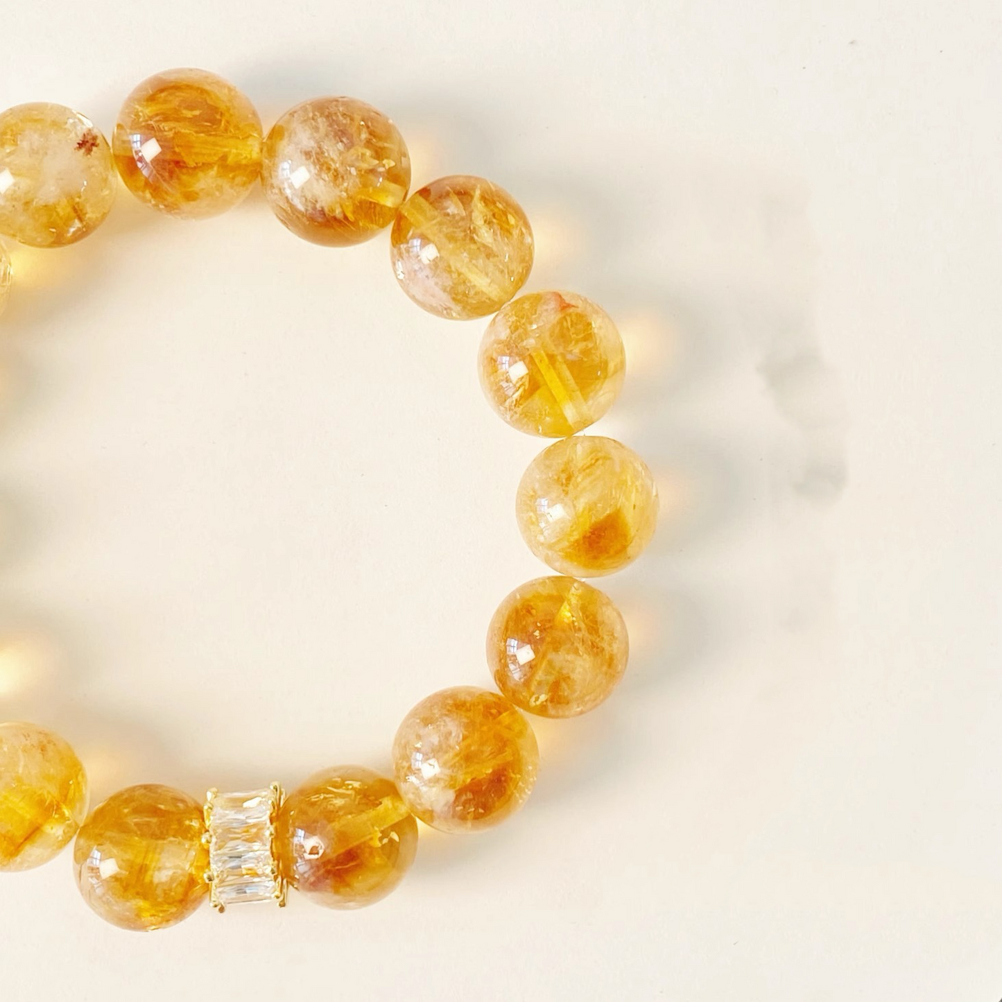 Natural Crystal Bracelet Yellow Ascot Sparkle Yellow Tower Crystal Symbiosis Lucky Bracelet