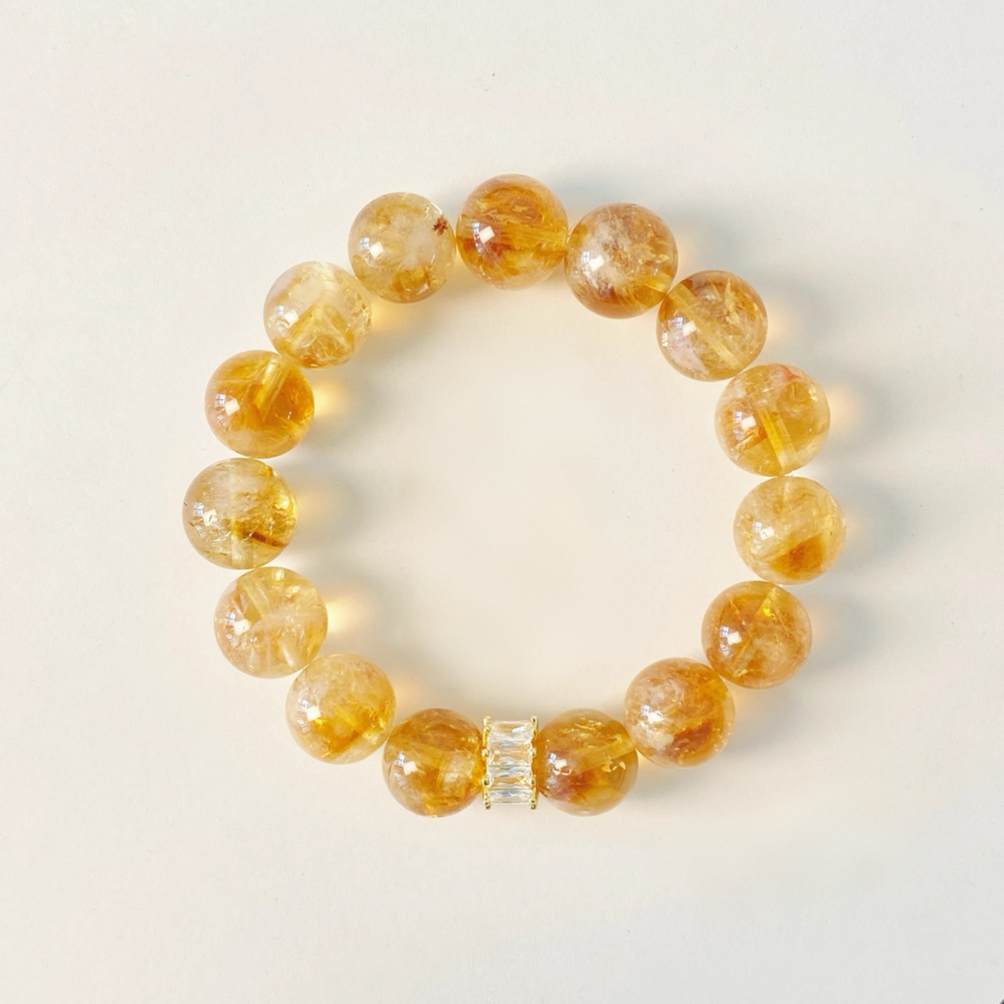 Natural Crystal Bracelet Yellow Ascot Sparkle Yellow Tower Crystal Symbiosis Lucky Bracelet