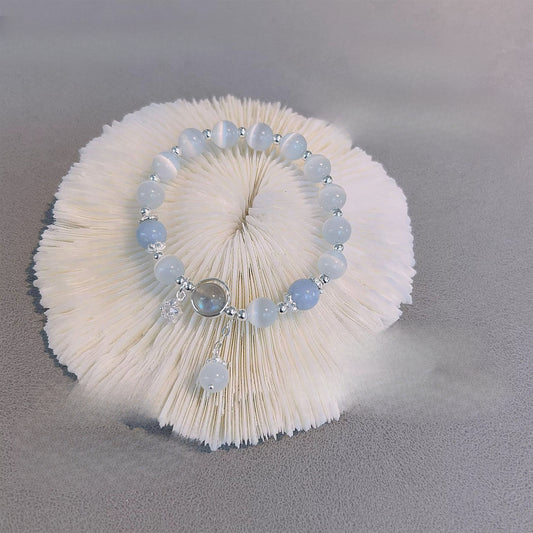 Lucky Water Reverse Retreat Opal Aquamarine Moonstone Crystal Bracelet