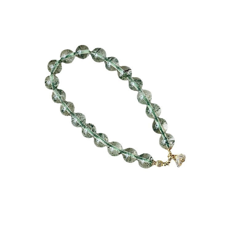 Flowers Bloom and Wealth Green Phantom Quartz Crystal Helps Sleep and Wealth