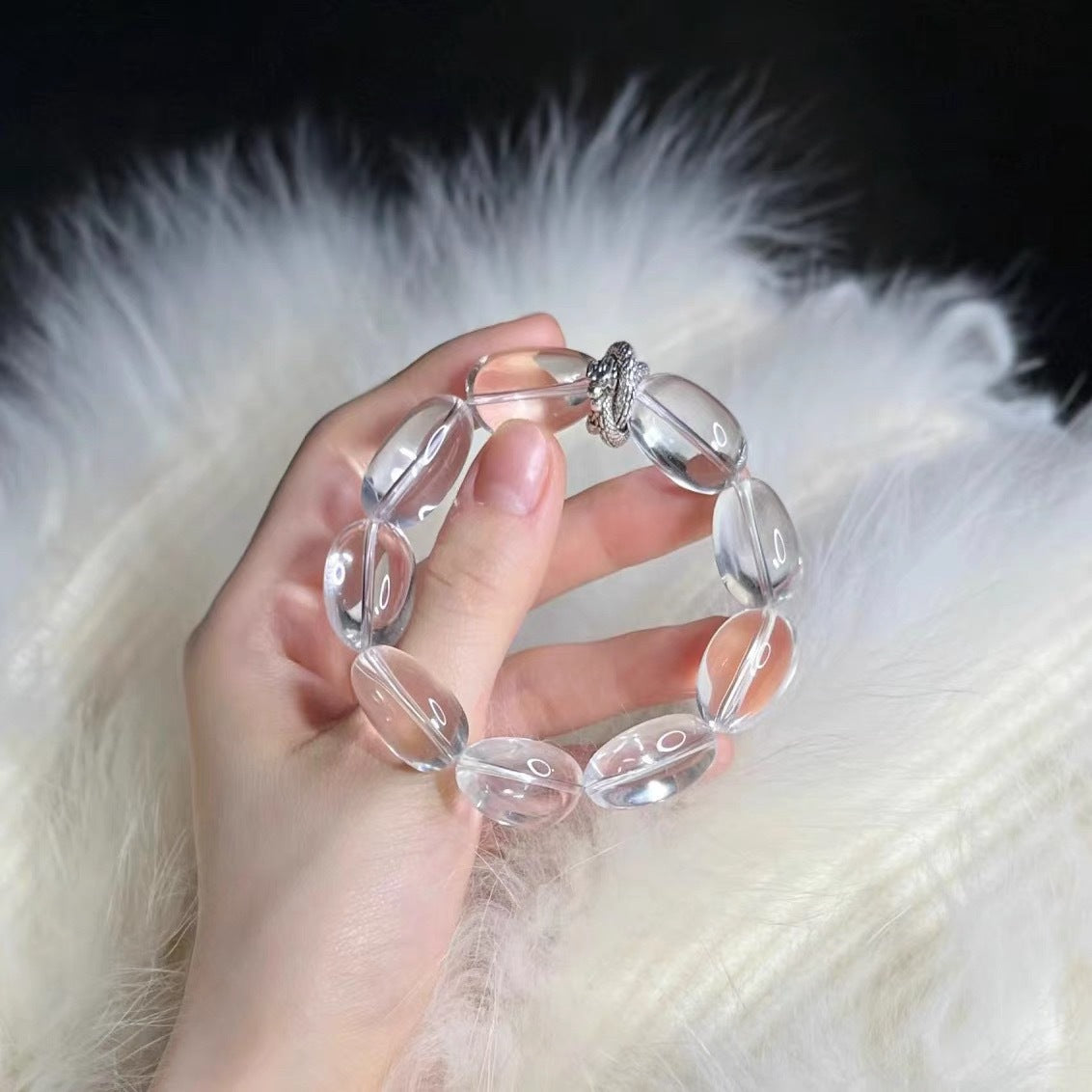 Natural Iced 3A Clear Quartz Aquamarine