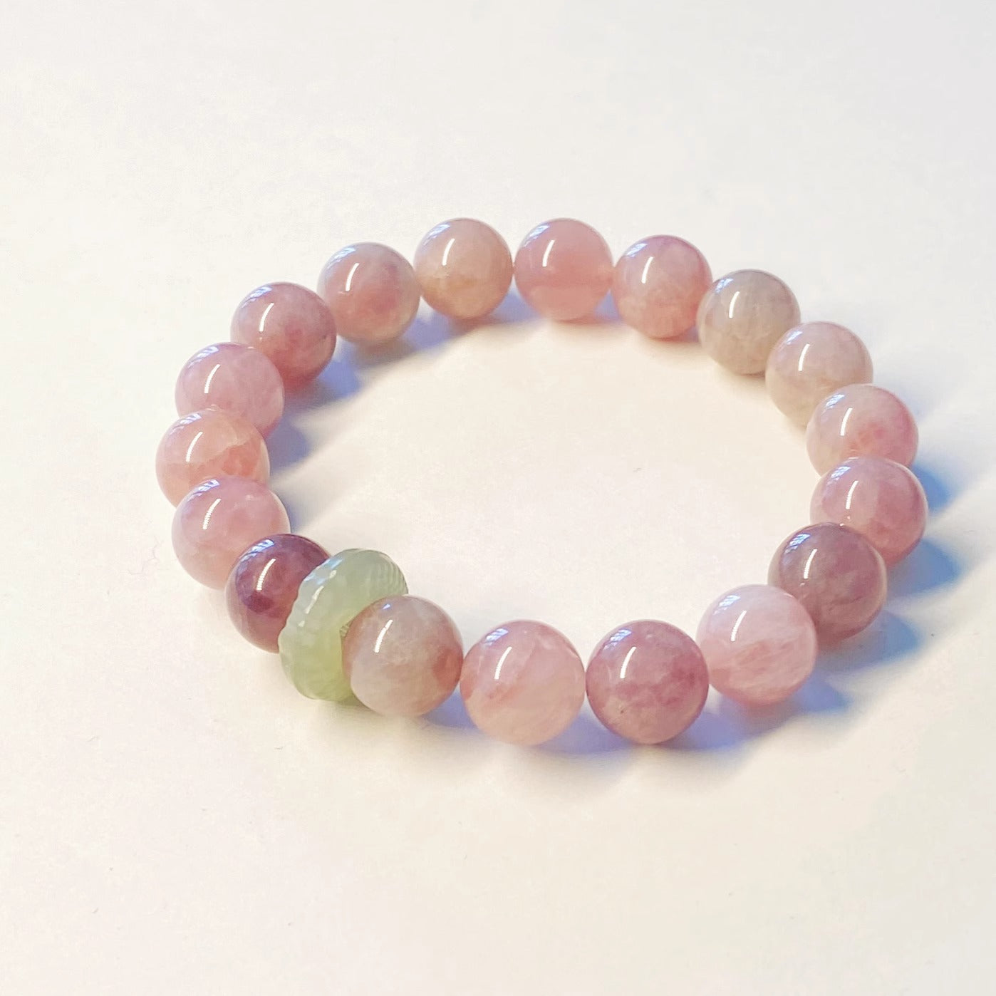 Purple Horse Powder Crystal Bracelet female Hibiscus Stone Bracelet single Circle Hetian Jade Peach Pollen Crystal Bracelet Jewelry