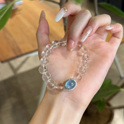 Natural Iced 3A Clear Quartz Aquamarine