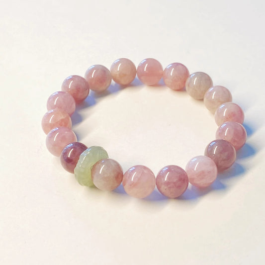 Purple Horse Powder Crystal Bracelet female Hibiscus Stone Bracelet single Circle Hetian Jade Peach Pollen Crystal Bracelet Jewelry